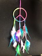 3" Peace Tie Dye Dream Catcher