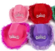 YOUTH Cowgirl Hat with Feathers /Tiara -Assortment