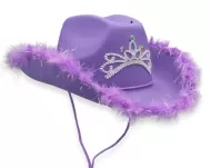 Light Up Youth Cowgirl Hat with Feathers-3 Colors