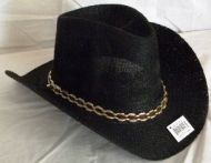Woven Adult Cowboy Hat Black