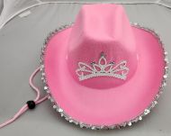 Youth Cowgirl Hat with Sequin-Pink