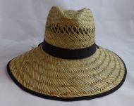 Straw Hat with Black Band