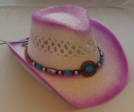 Youth Purple Spray Painted Cowgirl Hat