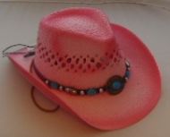 Youth Pink Spray Painted Cowgirl Hat