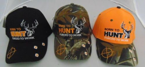 Baseball Cap "Born to Hunt, Forced to Work"
