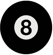 15" Dome Sign "8 Ball"