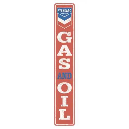 36"x6" Standard Station Die Cut Metal Sign