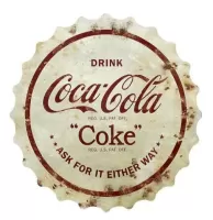 17" Scalloped Coca Cola Sign (Bottle Cap)
