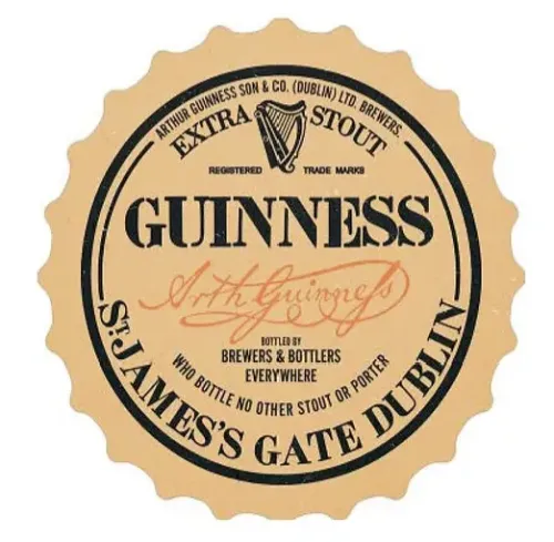 17" Guinness Scalloped Edge Metal Sign