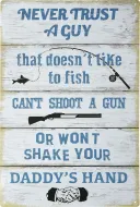 11.75"x17.75" Aluminum Sign: Never Trust a Guy