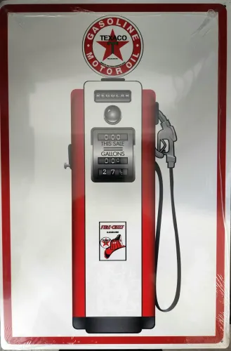 11.75"x17.75" Aluminum Sign: Texaco