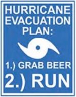 12 x 15 Metal Sign "Hurricane Evacuation Plan"