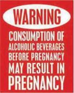12 x 15 Metal Sign "Pregnancy Warning"