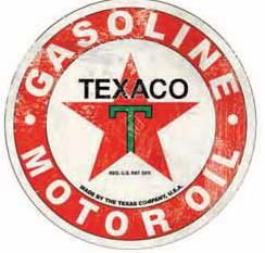 12" Round Texaco Metal Sign