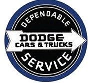 12" Round Sign "Dodge Service"