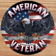 15" Dome Sign "American Veteran"