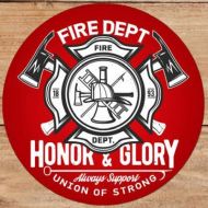 15" Dome Sign "Firefighter Red"