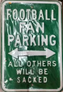 Embossed Street Sign- Football Fan (Heavy Duty)