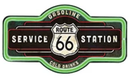 LED Light Up Sign "Route 66 Marque"