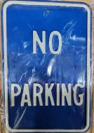 Embossed Street Sign-No Parking (Heavy Duty)