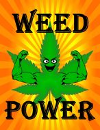 8x12 Metal Sign "Weed Power"