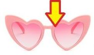 Youth Heart Shaped Novelty Eyewear (Pink)