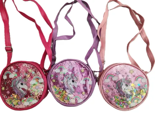 5" Round Unicorn Purse (3 Colors)
