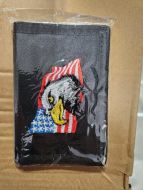 Eagle with USA Flag Faux Leather Wallet