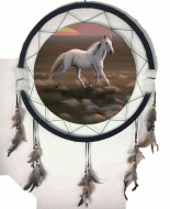 24" Mandala Single White Horse