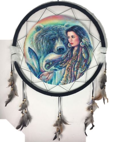 24" Mandala-Native American w/ Bear (Solid Packed)