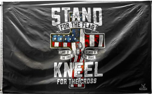 3x5 Flag "Stand Flag/Kneel Cross"