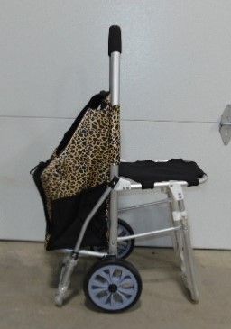 Aluminum Cart with Seat (Leopard Print)