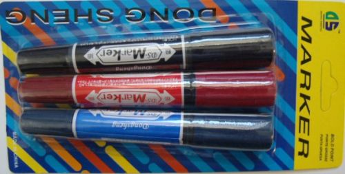 3 pc Double Ended Marker (assorted)