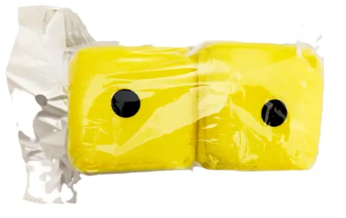 3" Yellow Fuzzy Dice