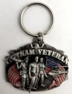 Vietnam Veteran Pewter Keychain