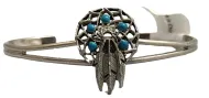 Youth-Dream Catcher Cuff Bracelet (Pewter)