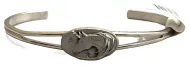 Youth-Unicorn Head Cuff Bracelet (Pewter)