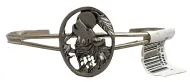 Youth-Wolf Head Cuff Bracelet (Pewter)