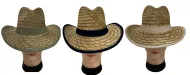 Youth Straw Hat (3 Color Bands-Asst)