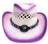 Youth Purple Spray Painted Cowgirl Hat
