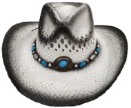 Black Adult Spray Painted Cowboy Hat