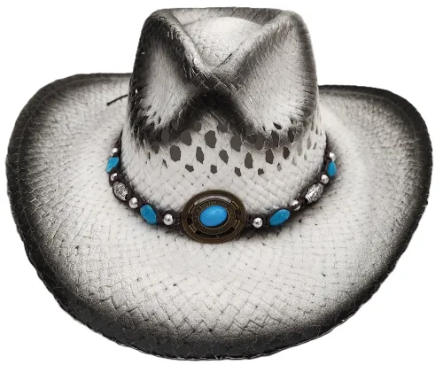 Black Adult Spray Painted Cowboy Hat