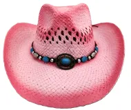 Pink Adult Spray Painted Cowboy Hat
