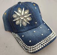 Flower Bling Baseball Cap