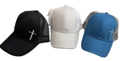 Cross with Mesh Back Baseball Cap