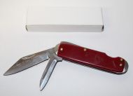 2 Blade Knife with Red Handle