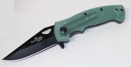 Green Handle Spring Assist Knife