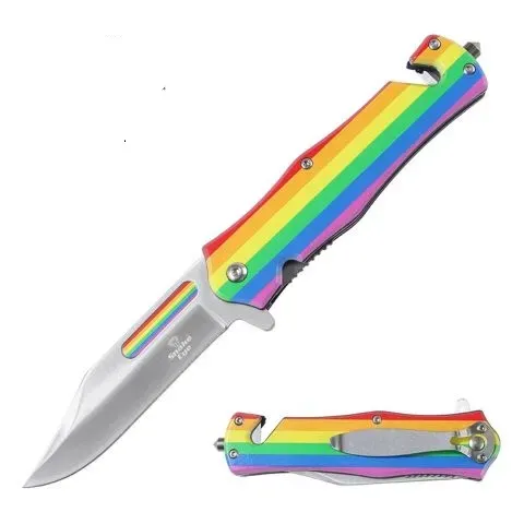 Spring Assist Knife: Rainbow 