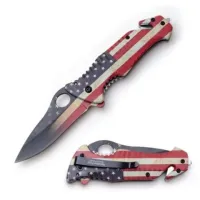 Spring Assist Knife: USA (Worn Look)