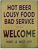 12 x 15 Metal Sign "Hot Beer"